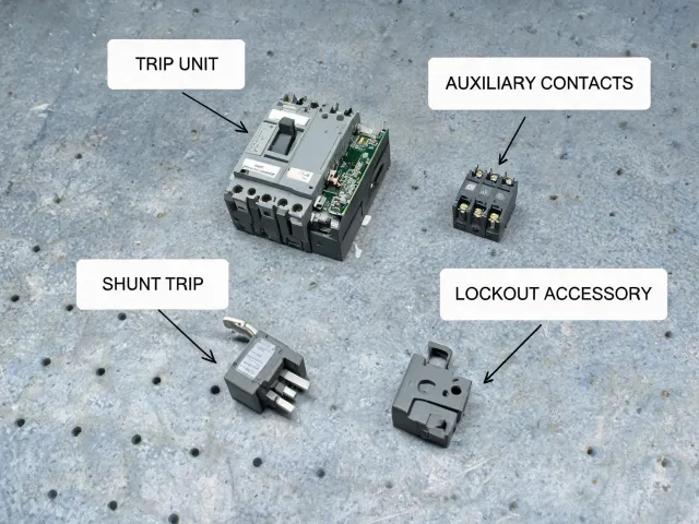 Breaker accessories and trip unit